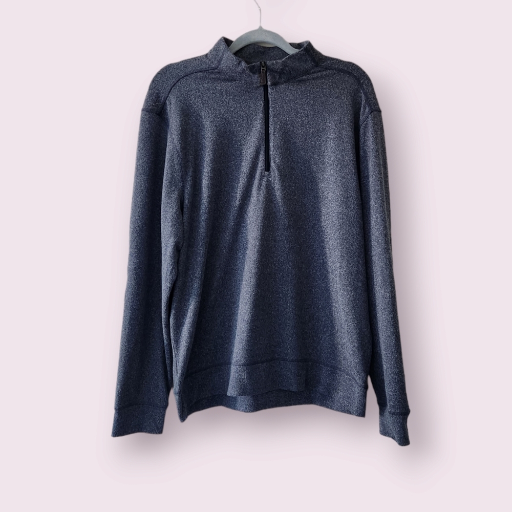 Greg Norman Quarter Zip Mock Neck Pullover Sweater Size Large Mens Casual Wear